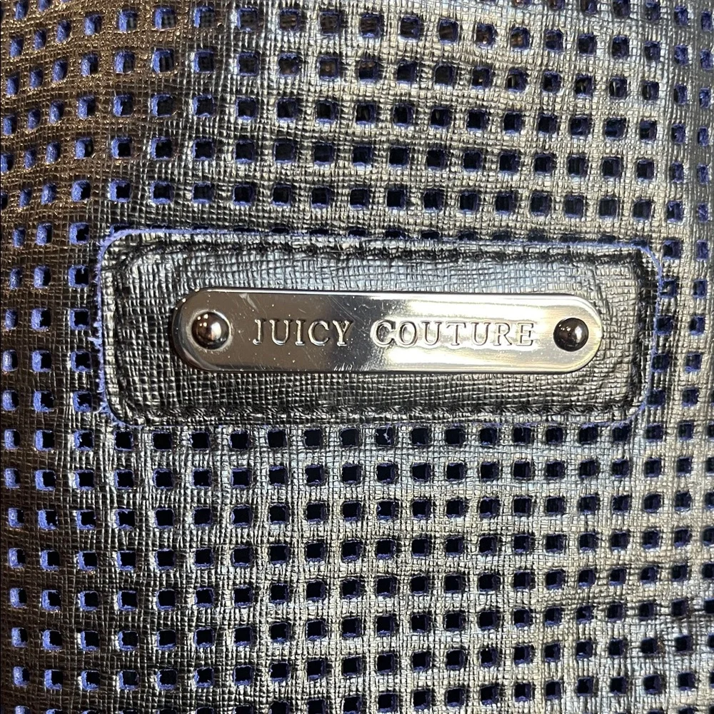 Juicy Couture Black Perforated Leather Tote